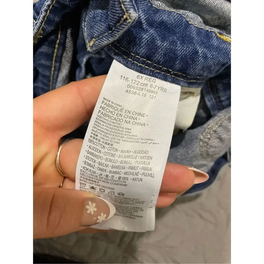 Levi’s Shortalls Girls 6 Jeans Overall Shorts